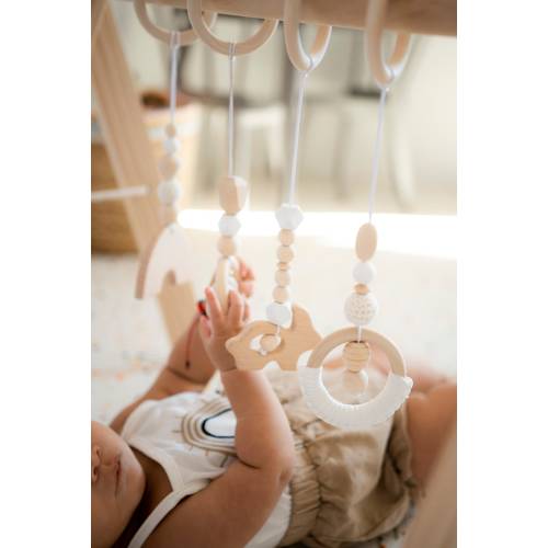 Wooden Baby Gym Toys: Sensory Hanging Mobile