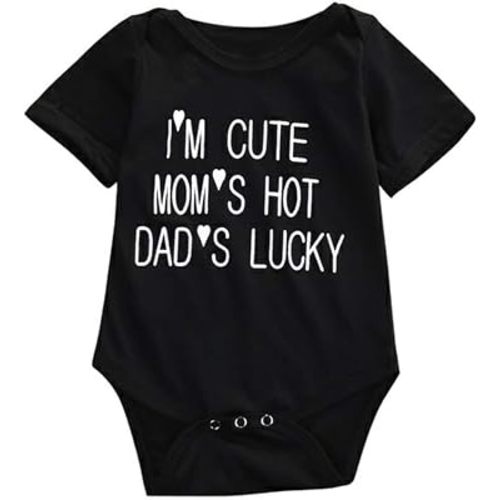 JYHOPE Funny Letter Print Romper Newborn Infant Baby Jumpsuit