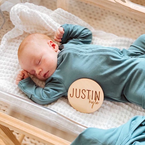 Solid Jade Bamboo Zipper Footie