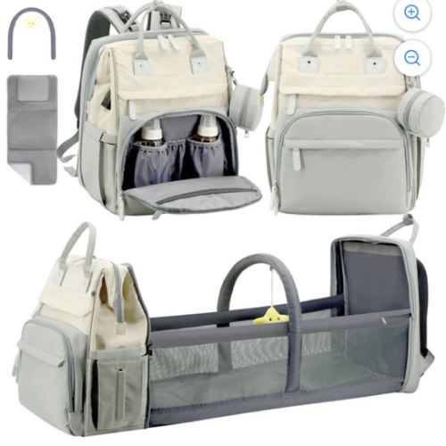 Mochila Pañalera para Bebé, Bolsa Grande para Bebé con Porta Biberones, Mochilas Pañaleras Elegantes para Viaje