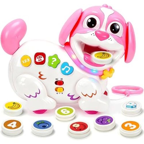 KIZZYEA Musical Feeding & Counting Puppy Toys for 1 Year Old Toddler Girls