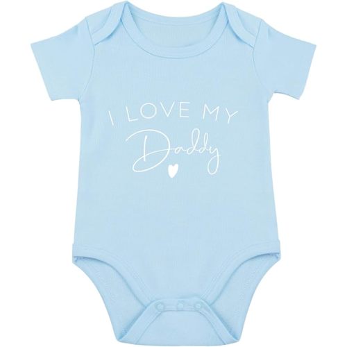 I Love My Daddy Baby Bodysuit I Love Daddy Bodysuits for Baby Dad Babies Clothes Unisex Romper