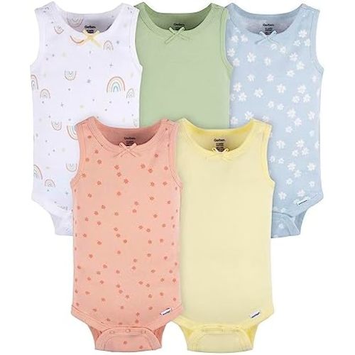 Gerber Baby Girls' Multi-pack Sleeveless Onesies Bodysuit