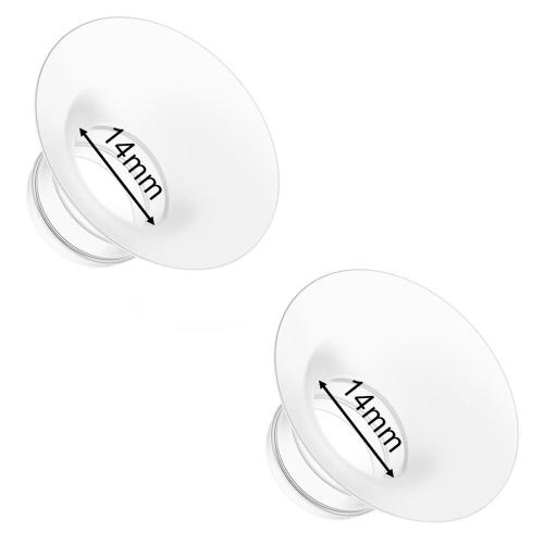 Inserto de brida de 0.55 pulgadas para Momcozy M9 M6 M5 V1 Pro V2 Pro S12 Pro S9 Pro, compatible con Medela/Elvie/Spectra/Willow Go/eufy/Lansinoh, kit esencial para lactancia materna, 2 unidades