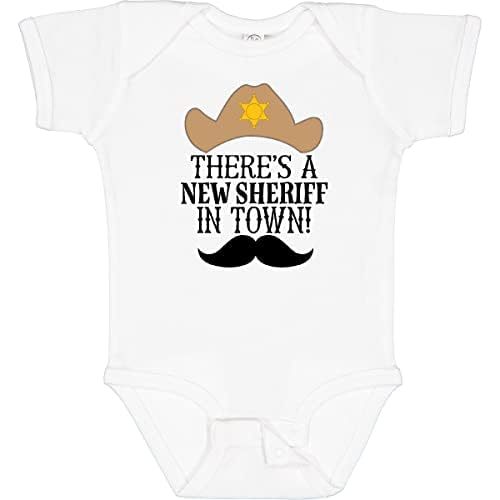inktastic New Sheriff in Town Boys Baby Bodysuit