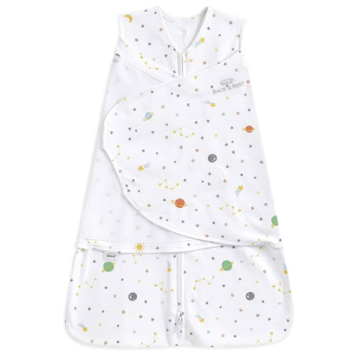 HALO 100% Cotton 3-Way Adjustable Sleepsack, Newborn (Space)