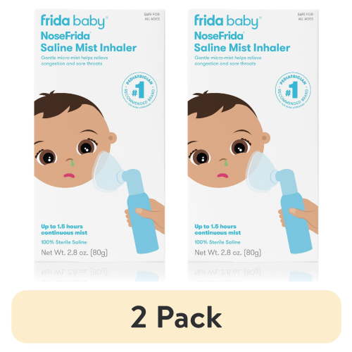 (2 pack) Frida Baby NoseFrida Saline Mist Nasal Inhaler, Allergy Relief and Congestion Relief for Babies + Kids