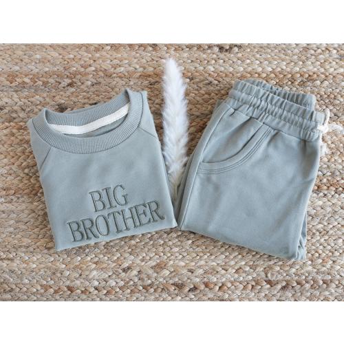 Embroidered Big Brother Sweatshirt Jogger Set: Custom Kids and Baby Top Pullover, Pregnancy Announcement