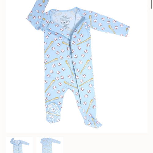 Classic Baseball Zipper Footie Fun & Comfort – Milk & Baby