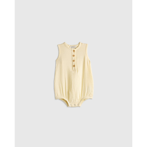 100% Organic Cotton Gauze Bubble Romper in Sea Glass