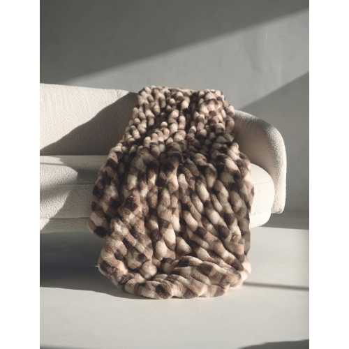 Hugs Milk Chocolate Gingham Plush Blanket
