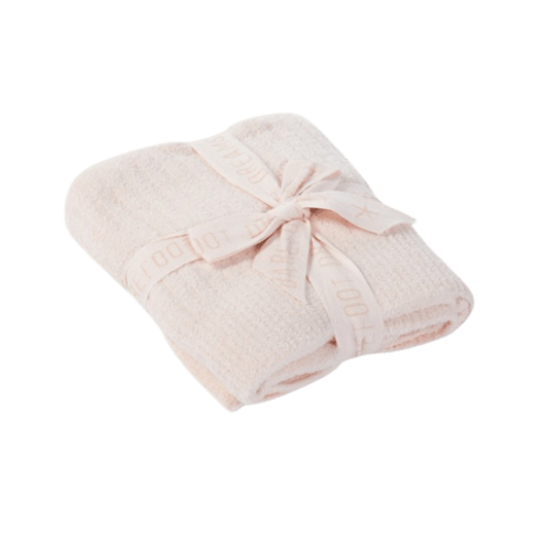 Barefoot Dreams CozyChic Lite Ribbed Blanket - Pink - Bibs and Kids Boutique