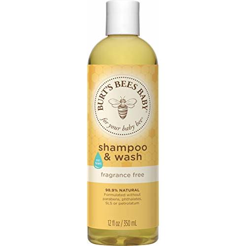 Burt's Bees Baby Shampoo & Wash, Fragrance Free & Tear Free Baby Soap - 12 Ounce Bottle