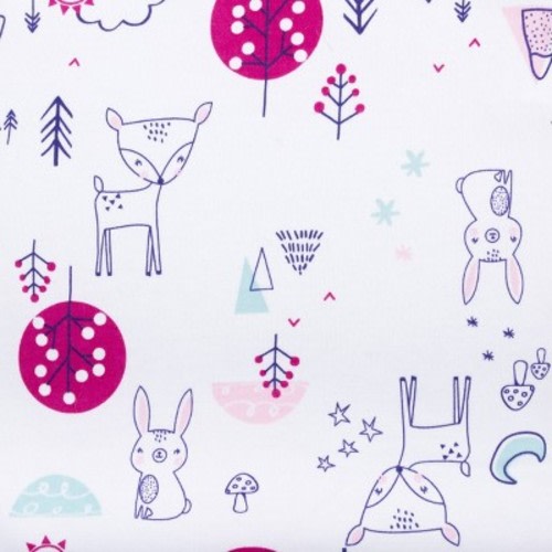 Lamaze Baby Girls' Organic Cotton Modern Woodland Sleep N' Play - Pink/White