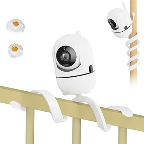 Flexible Baby Monitor Mount for HelloBaby HB6550/Pro/HB6560/HB6240/HB65/HB6351/HB6339/ HB66 Baby Camera Mount Adjustable Long Gooseneck Bracket, Baby Monitors Holder No Tools or Wall Damage (20 inch)
