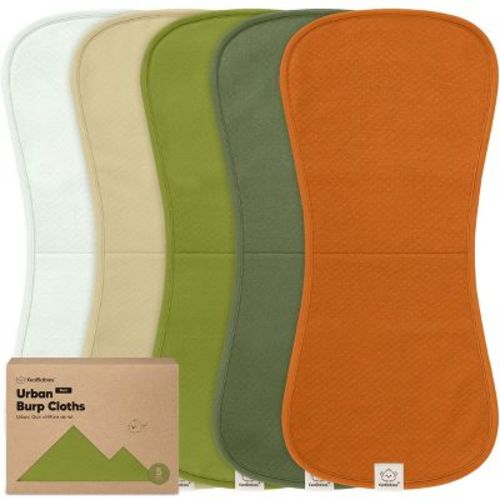 KeaBabies 5pk Organic Quin Baby Burp Cloths for Boys, Girls, Large Absorbent Cotton Burping Cloths for Babies, Newborns (Muted Pastel)