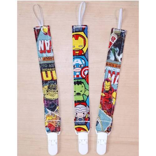 Avengers Baby Pacifier Clips. Handmade. Sold separately or as a set.