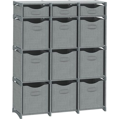 12 Cube| Includes All Storage Cube Bins | (Grey)