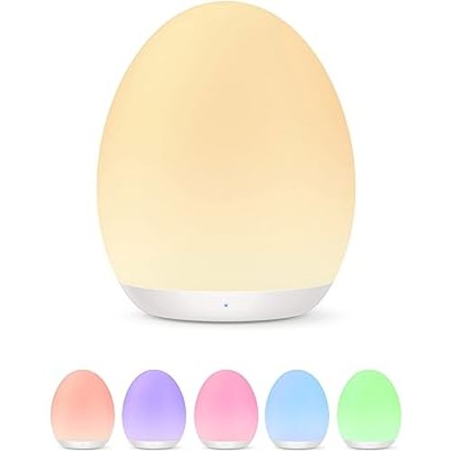 Amazon.com: JolyWell Night Light for Kids, Baby Night Light with 7 Colors Changing Mode & Stepless Dimming, Nursery Night Light BPA Free,Rechargeable Egg Night Light for Breastfeeding 1h Timer & Touch Control : Baby