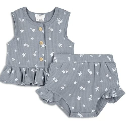 Sleeveless Peplum Top & Bottom Set