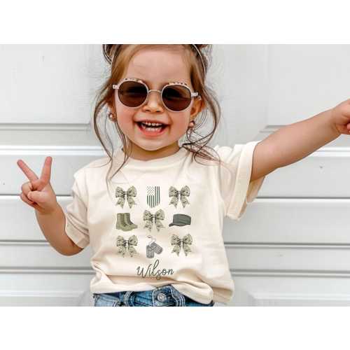 Custom Military Toddler Shirt, Veteran's Day, Military Appreciation, Gift for Her, Deployment, Boot Camp, Military Mom, Infant Tee, Youth T