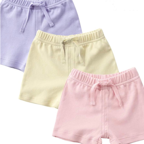 Teach Leanbh Unisex-Baby 3-Pack Cotton Soild Color Short with Drawstring 3-24 Months