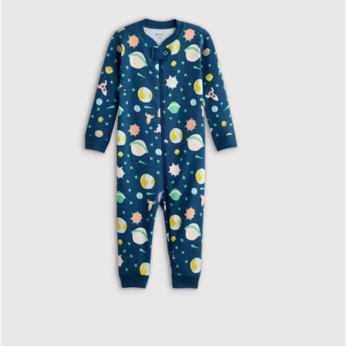 100% Organic Cotton One Piece Pajama - celestial dream