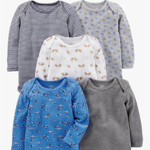 Simple Joys by Carter's Baby-Boys Long-Sleeve Bodysuit Pack of 5Bodysuit