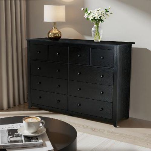 KTMBDW 10 Drawer Dresser, 51.9" Modern Dressers and Chests of Drawers, 10 Drawer Wide Dressers for Bedroom