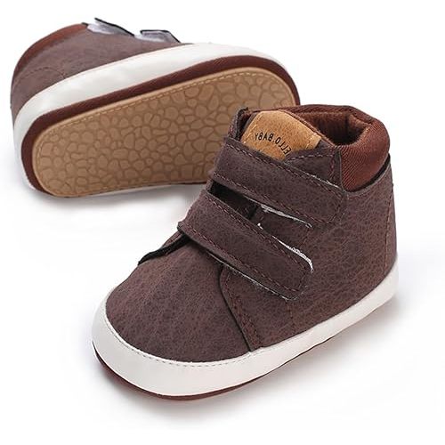 E-FAK Baby Shoes Boys Girls Infant Sneakers Non-Slip Rubber Sole Toddler Crib First Walker Shoes