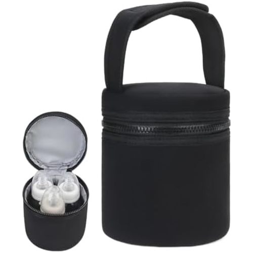 Breastmilk Travel Cooler | Milk Bottles Bag - Breast Milk Chiller with Detachable Strap, Insulated Bottle Bags Fits 2 Large 8oz Bottles for Nursing Mom Daycare