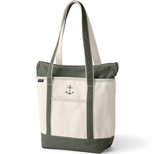 Medium 5 Pocket Open Top Canvas Tote Bag | Lands' End