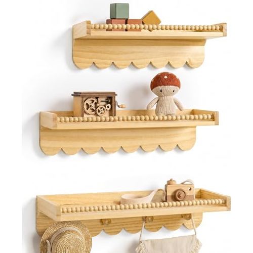 Nursery Book Shelves, Scalloped Floating Shelf, Bookshelves Wall