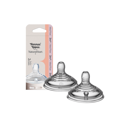 2 Pack Tommee Tippee Natural Start Medium Flow Teats - Multi - One Size