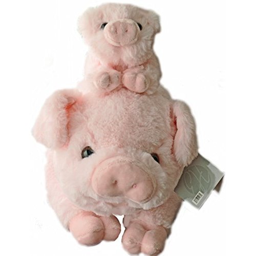 Mother & Baby Stuffed Pig Plush Toy Set | Super Soft Pig Stuffed Animal | Cute Plushies for Kids’ Bedroom | 17" Stuffed Animals for Girls & Boys | Farm Animal Toys by Exceptional Home