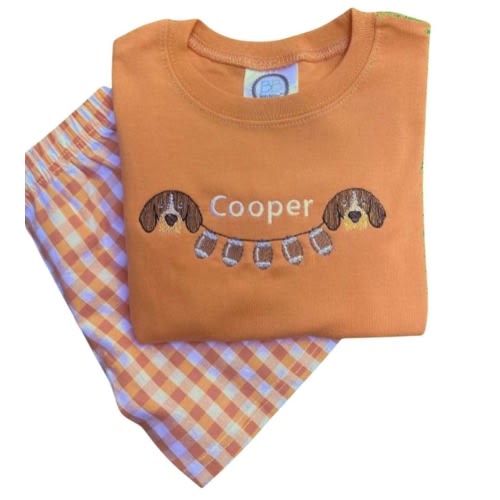 Embroidered Tennessee Vols Kids Football Shirt: Orange & White Game Day Tee
