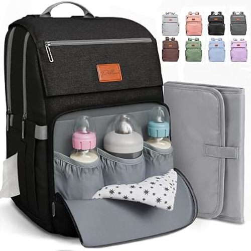 Baby Diaper Bag Backpack - Baby Bag for Girls & Boys, Large Waterproof Diaper Backpack - Baby Shower Gifts for Boys & Registry Must Haves - Travel Diaper Bags with Changing Pad - Newborn Stuff