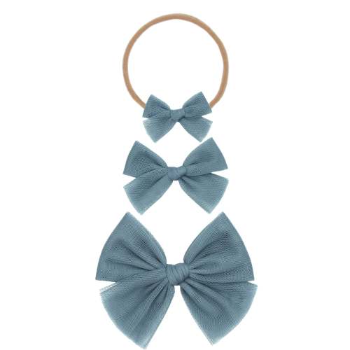 Tulle Bow - Ocean