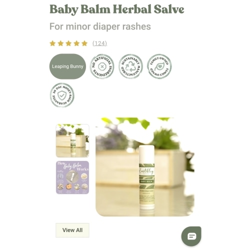 Baby Balm Herbal Salve | Gentle Herbal Skin Support | Natural Wellness | Earthley | Earthley Wellness