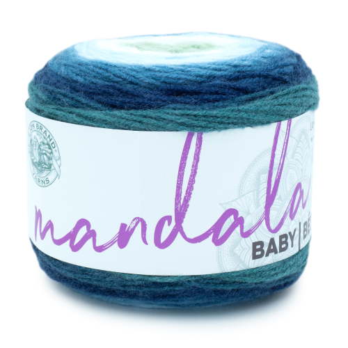 Lion Brand Yarn Mandala Baby Echo Caves Self-Striping Light Acrylic Multi-Color Baby Yarn