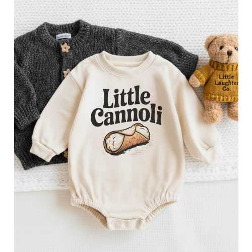 Little Cannoli Baby Outfit, Baby Cannoli Sweatshirt, Italian Baby Food Themed Newborn Pastry Outfit, Cute Baby Gifts