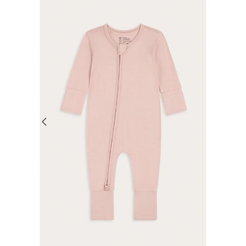 Baby Long Sleeve Romper-Heather Grey