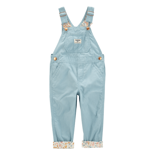 Toddler Floral Canvas Overalls - Blue - OshKosh | Carter's