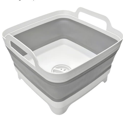 Amazon.com: MontNorth Collapsible Wash Basin 9L, Foldable Dish Tub with Drain Plug, Portable Collapsible Dish Basin, Camping Sink for Washing Dishes, Laundry & Kitchen Use,Gray : Automotive