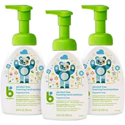 Babyganics Foaming Pump Hand Sanitizer, Alcohol Free, Fragrance Free, Kills 99.9% of Common Bacteria, Moisturizing, 8.45 Fl Oz (Pack of 3)