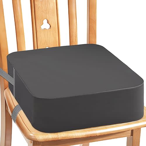Booster Seat for Kitchen Chair - Toddler Non-Slip Portable Height Increasing Strong Support Seat Cushion PU Easy to Clean Detachable Washable Booster Seat for Dining Table