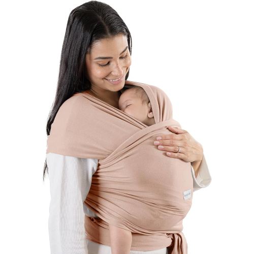 Comfy Cubs Baby Wrap Carrier - Soft & Secure Fit Cotton Blend Baby Carrier Newborn to Toddler - Hands-Free & Lightweight Infant Wrap - Adjustable, One Size Fits All Toddler Sling - Blush