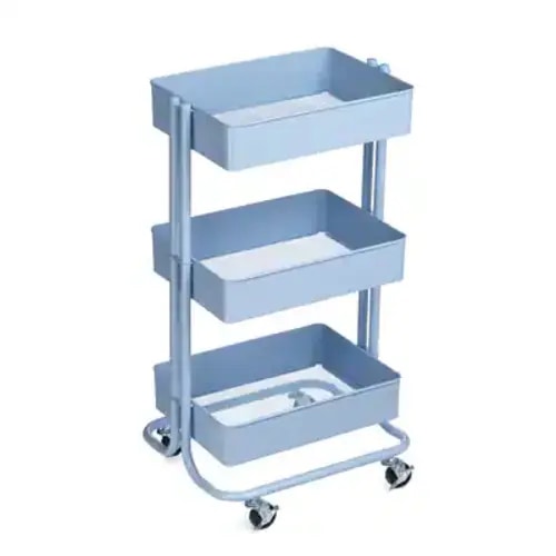 Lexington 3-Tier Rolling Cart by Simply Tidy®, Color: Matte Blue Aura | Michaels