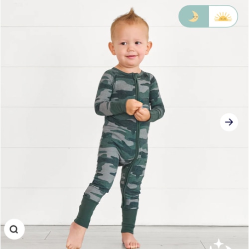 Vintage Camo Zippy - Little Sleepies