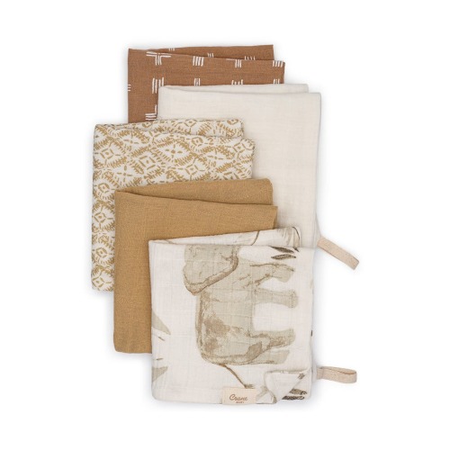 Kendi 5-Pack Cotton Muslin Washcloths